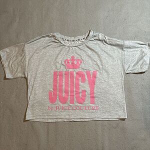 Juicy Couture T-Shirt Womens S Small Gray Cropped‎ Short Sleeves Casual Spellout